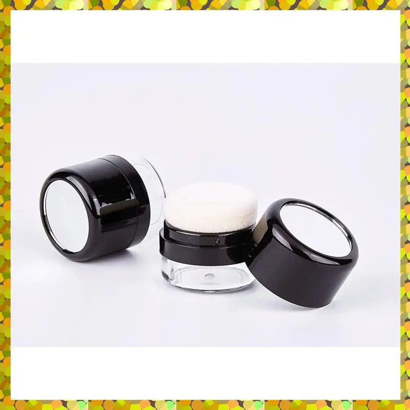 AGLH Пустая рассыпчатая коробка для пудры, коробка для пудры для макияжа, портативная зеркальная коробка для рассыпчатой пудры, зеркальная основа для путешествий своими руками