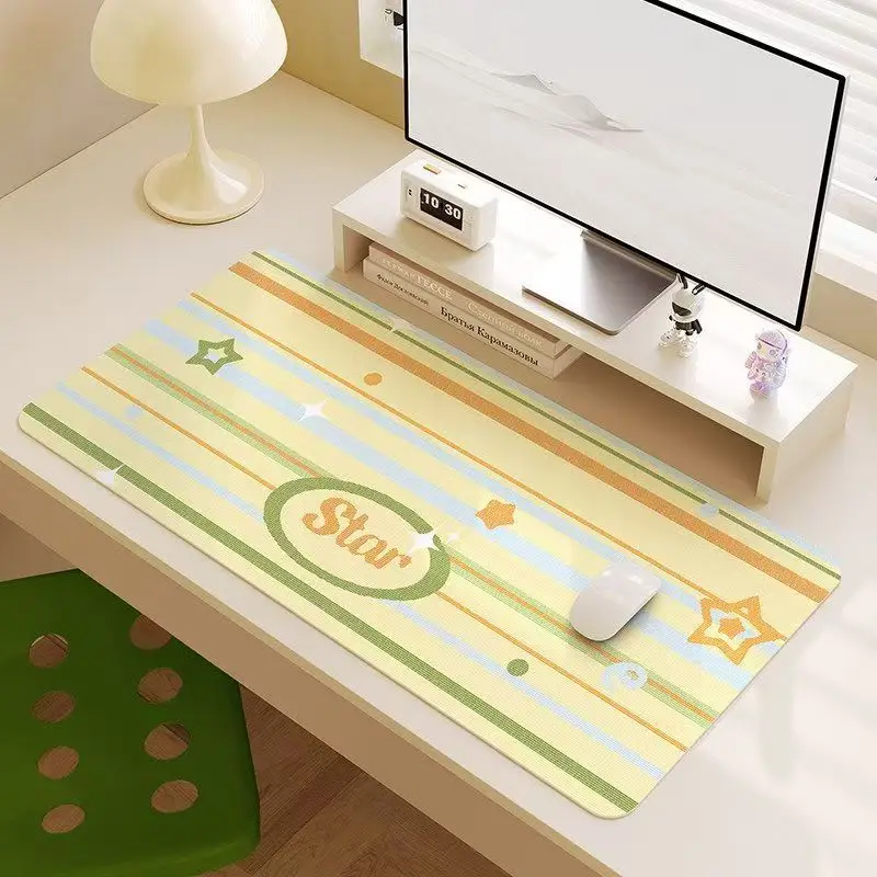 Cartoon illustration mouse pad oversized cute girl dormitory computer table pad large keyboard pad