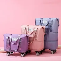 Extra Large Capacity Handheld Foldable Luggage Bag for Short Trips Travel Bag with Universal Wheels Portable Storage Bag
