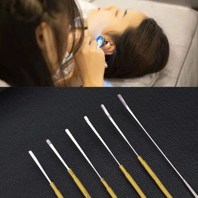 أدوات احترافية لقطف الأذن مزيل شمع الأذن كوريت أداة حفر مغرفة الأذن ملعقة منظف عصا من الفولاذ المقاوم للصدأ للعناية بالأذن #2