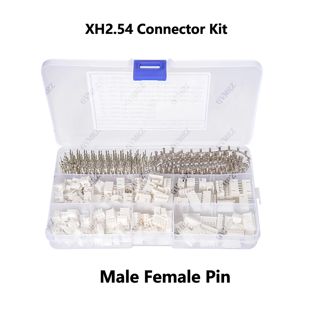 Kit de connecteurs XH2.54 - 560 pièces - Boîtiers, connecteurs mâles et femelles pour projets électroniques DIY JST 2.54mm