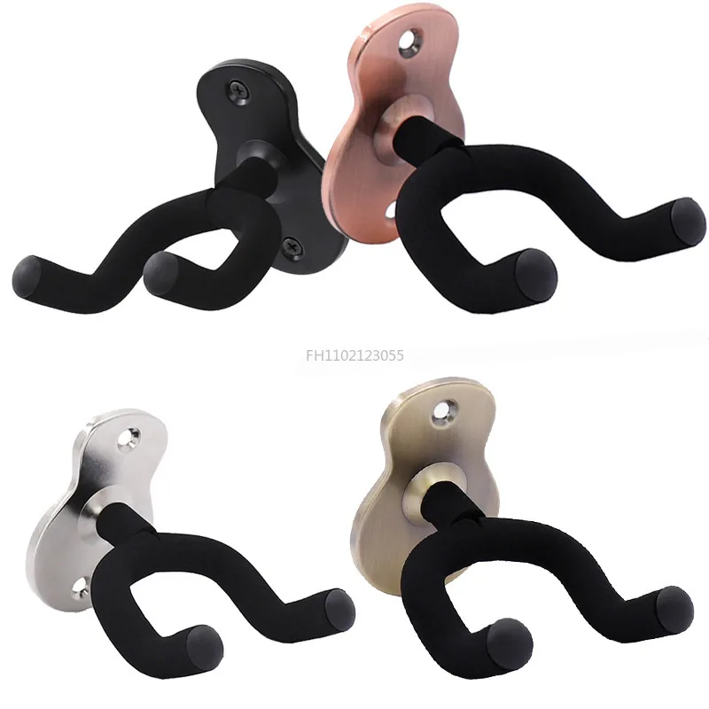 1PCS Metal Guitar Hanger Hook Wall Mount Non-slip Holder Stand for Guitar Ukulele Violin Bass Guitar Instrument Accessories