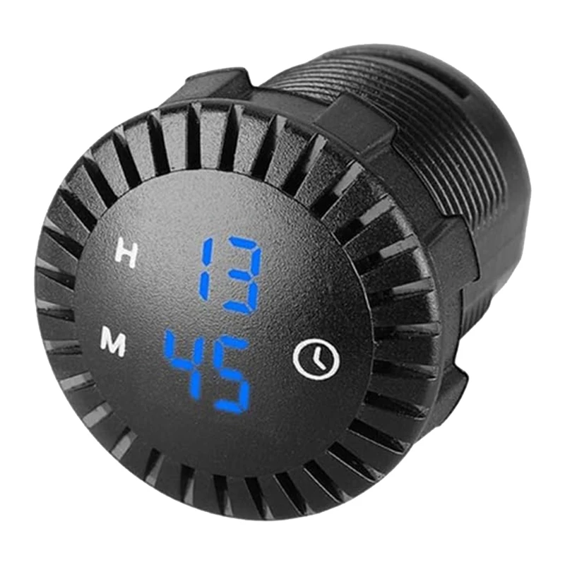 

Цельное автомобильное светодиодное зарядное устройство с переключателем электронных часов, универсальные автомобильные принадлежности, синий свет