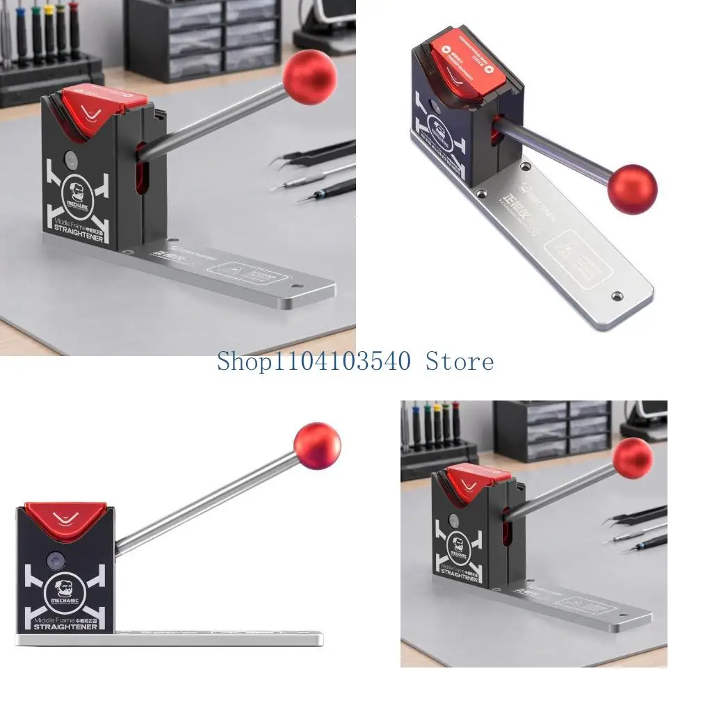 02DC Manual Phone Middle Frame Straightening Tool with Vertical Grooved Holder for Fit Checks After Screen or Back-Cover