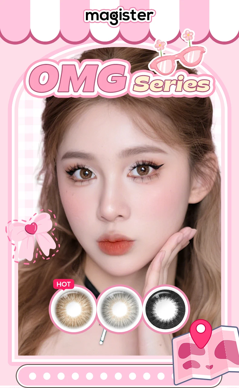 (0,00~-6,00) MAGISTER 16/14,5mm Big Eyes Graduierte Kontaktlinsen mit Dioptrien Braune Kosmetische Schwarze Kontaktlinsen 6 Monate – Detail 7