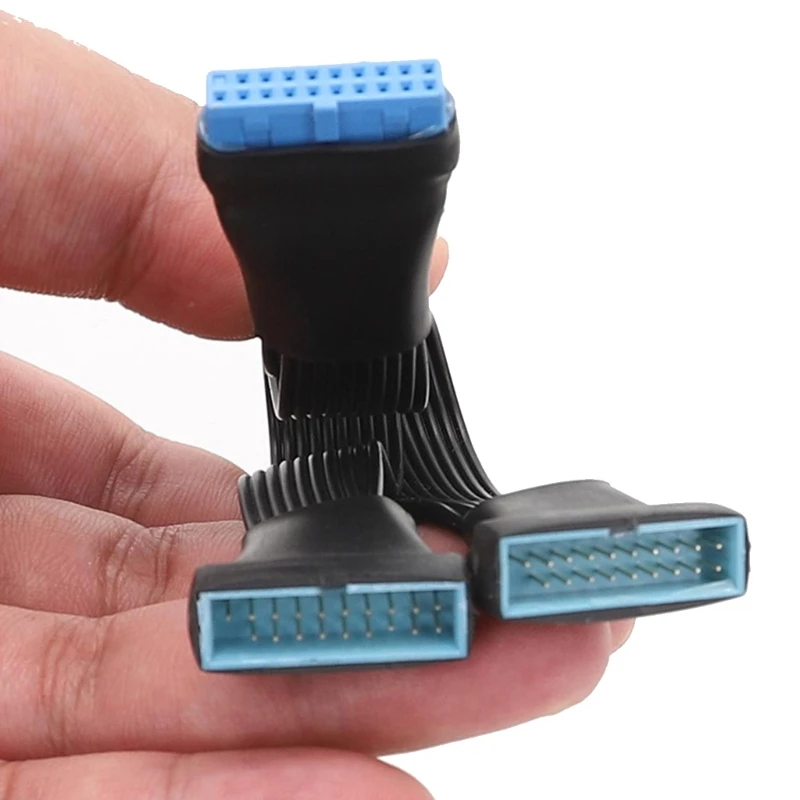 Câble d'extension d'en-tête USB3.0, répartiteur 19/20 broches 1 à 2 pour carte mère d'ordinateur