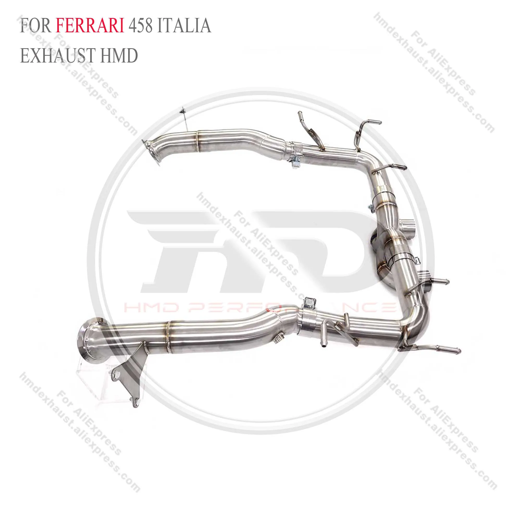 Catback d'échappement HMD pour Ferrari 458 Italia SS304, tuyau de descente TIG, soudage manuel, ajustement exactement, installation sans perte