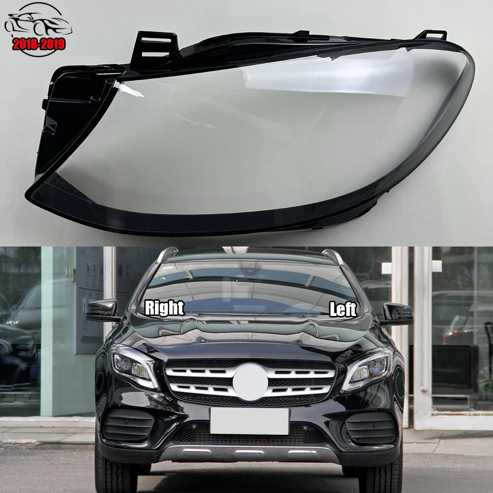 For Mercedes-Benz GLA W156 GLA200 GLA220 GLA260 2018 2019 Headlight Cover Headlamp Shell Transparent Lampshade Lens Plexiglass