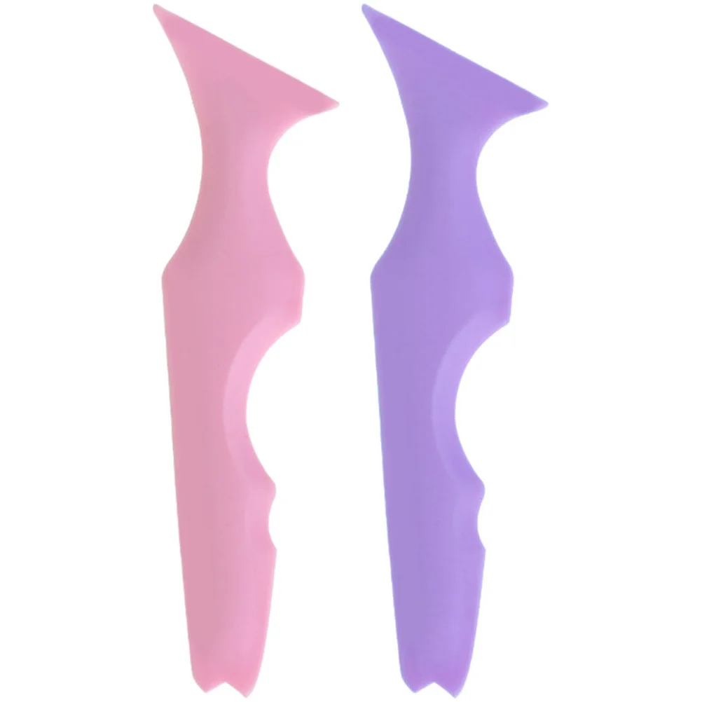Plantilla de delineador de ojos de silicona, ayuda de maquillaje reutilizable para sombra de ojos, lápiz labial, máscara, herramienta de belleza multifunción, suministros de maquillaje, 2 uds.