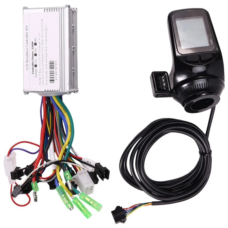 Suitable Electric Bicycles Scooters Brushless Motor Controller & S886 LCD Display With Thumb Throttle Kit