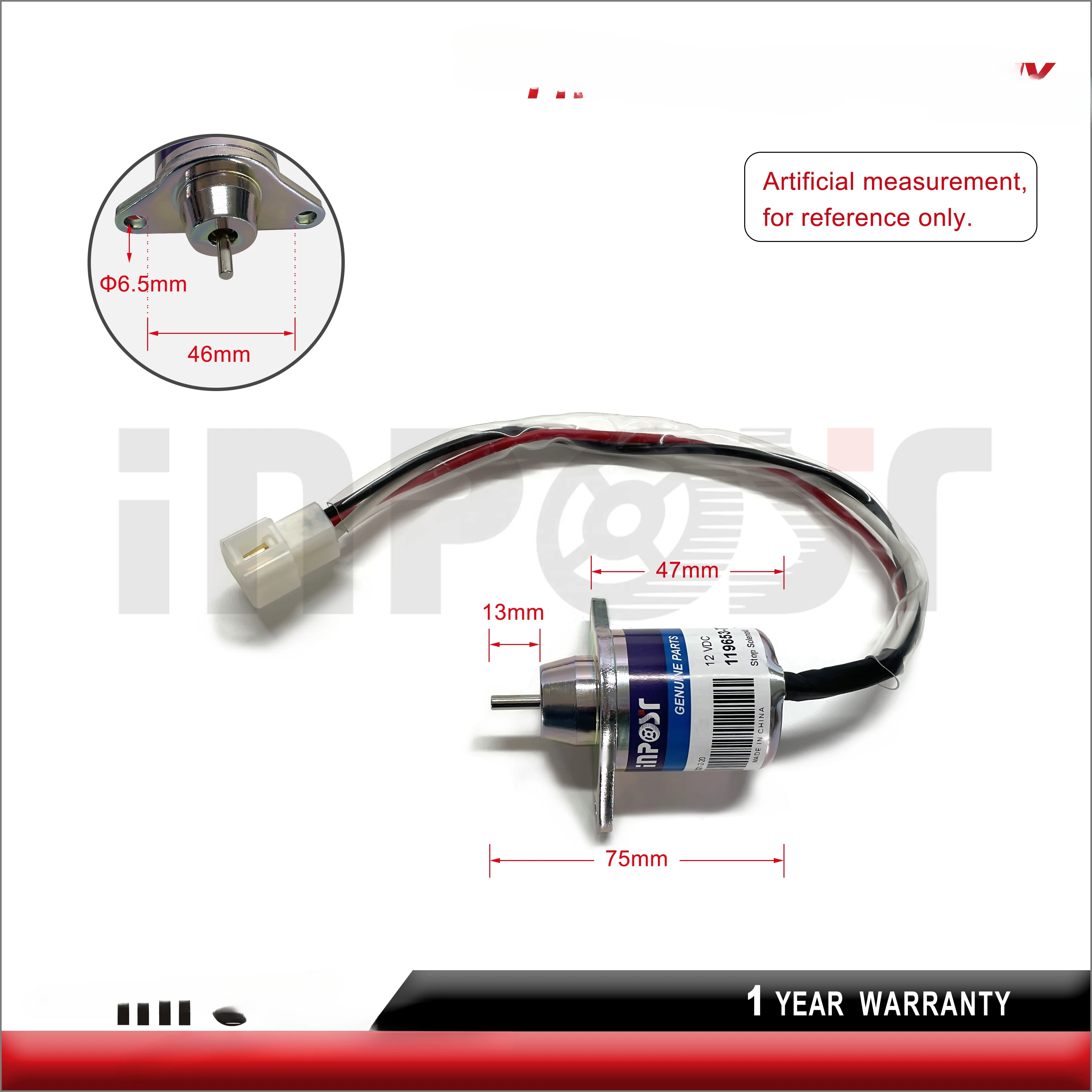 Stop Solenoid 1503ES-12S5SUC5S Machinery Engine Parts 12V  For Yanmar Diesel Engine 119653-77950