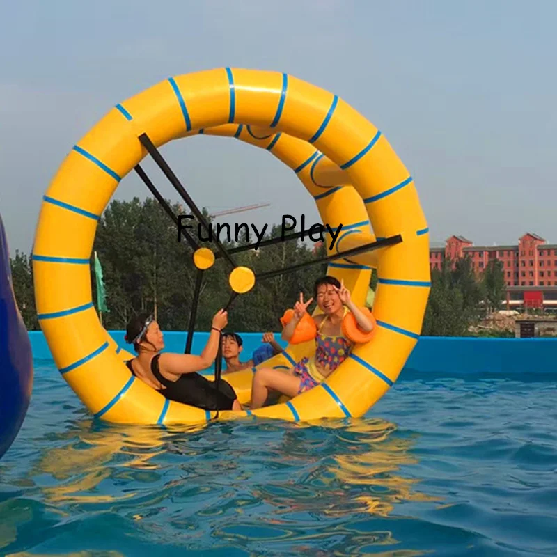 inflatable water roller human hamster wheel ,high quality inflatable water wheel for pool& bobo playground