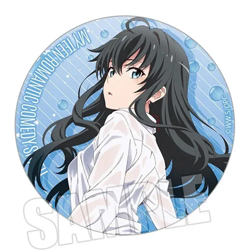 Hikigaya Hachiman Yukinoshita Yukino Q-version Character Metal Accessories Cartoon Peripheral Badge Pin Brooch Anime HD Pattern