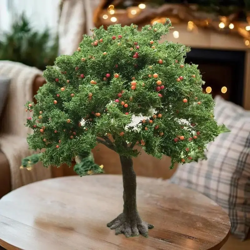 أشجار فواكه مصغرة مفصلة DIY لتخطيط النماذج، وديكور طاولة الرمل