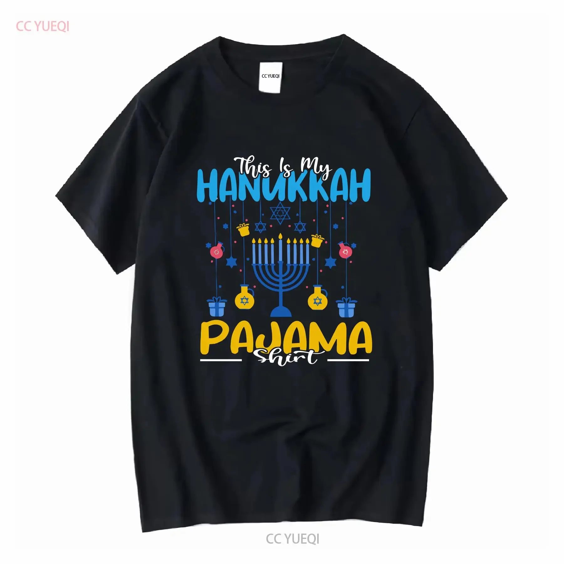 This Is My Hanukkah Pajama T Shirt Chanukah Menorah Jewish Mug vintage Washed graphic Casual Slightly fashion Stretched