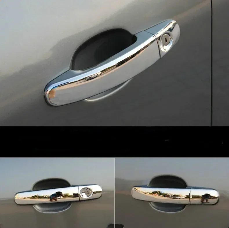 For Ford Focus 2012 2013 2014 2015 Glossy Black Chrome Car Door Handle Cover Bowl Trim Overlays Styling Accessories