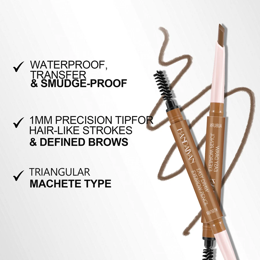 Wenkbrauw Cosmetica Potlood Waterdicht Tweekoppige Wenkbrauw Tattoo Natuurlijke Langdurige Make-up Verf Wild Wenkbrauwpotlood