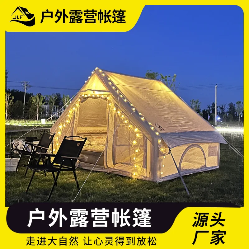 Jinglufa Outdoor Tent 3-4 People Travel Camping Camping Equipment Three Layer Portable