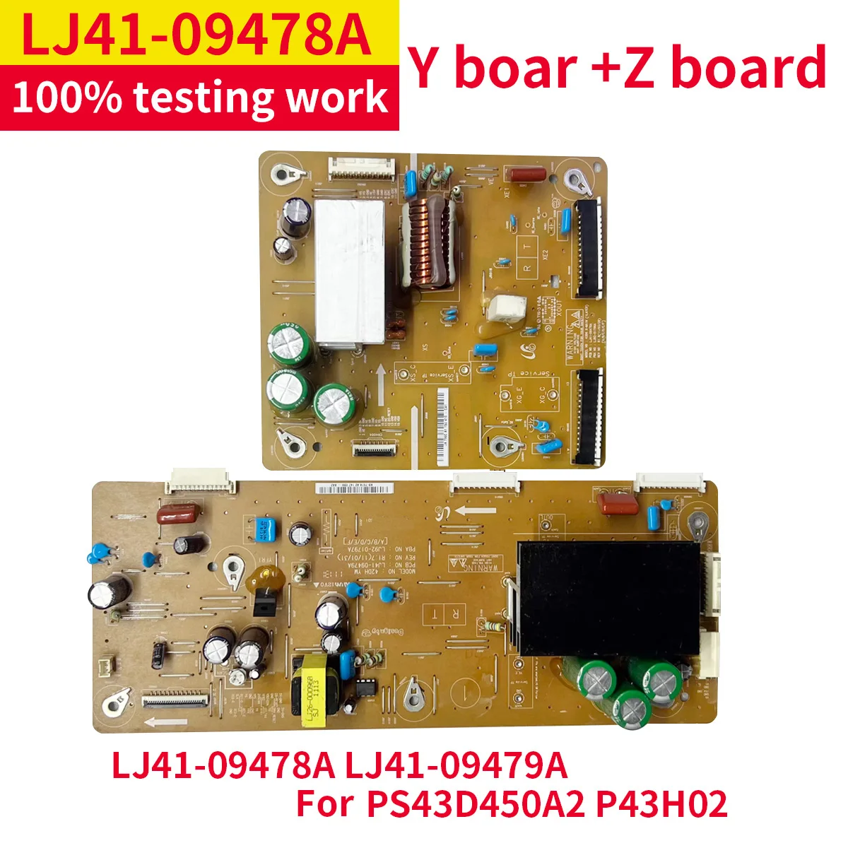 Y boar + Z board LJ41-09479A LJ92-01797A LJ41-09478A R1.8 LJ92-01796A for PS43D450A2 P43H02 PS43D450A2 PS43D490A1