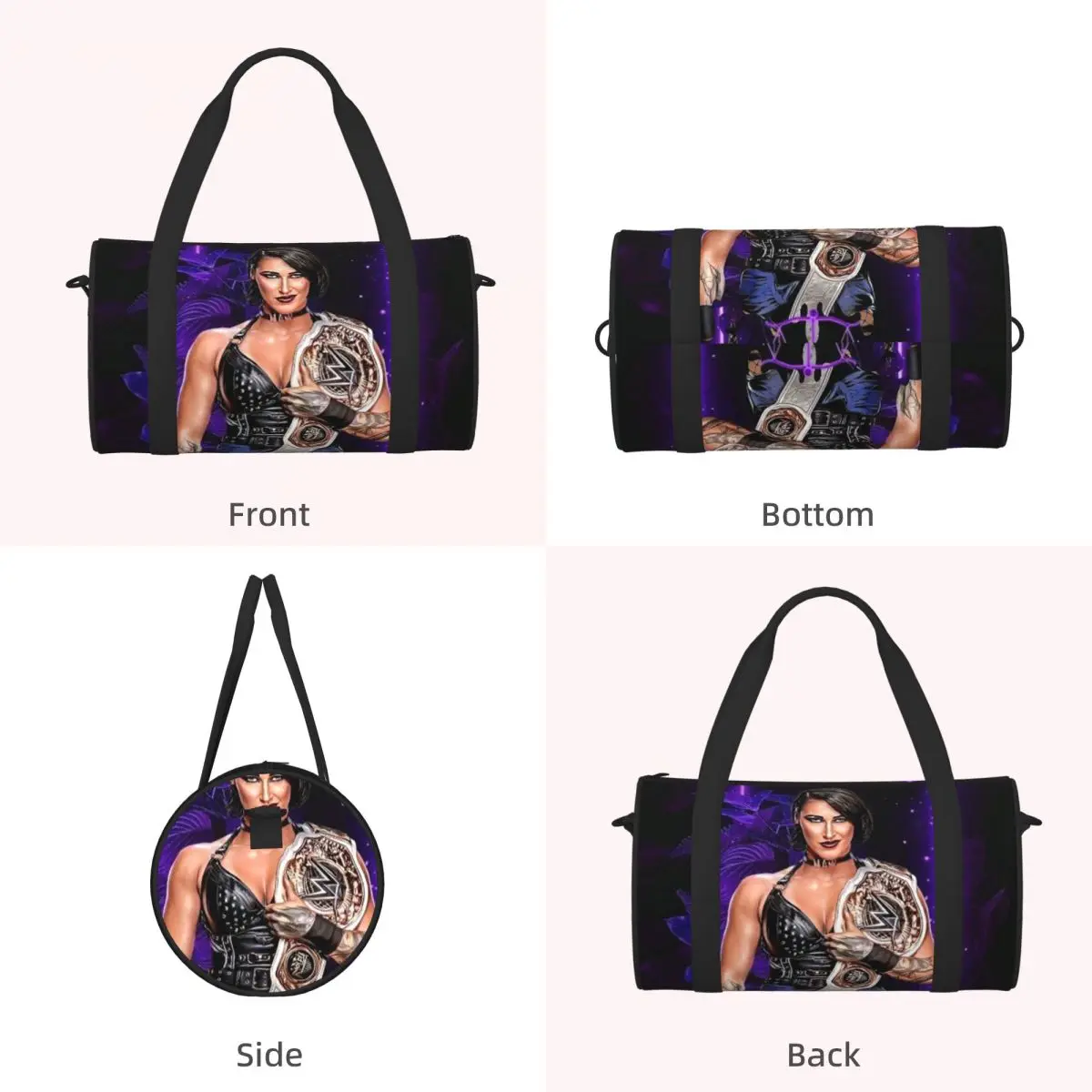 She Is My Mami! Rhea Ripley Bootleg WrestlerLuggage Bag Multi-Functional Duffle Tote Bag Handbags Gym Bags Fitness
