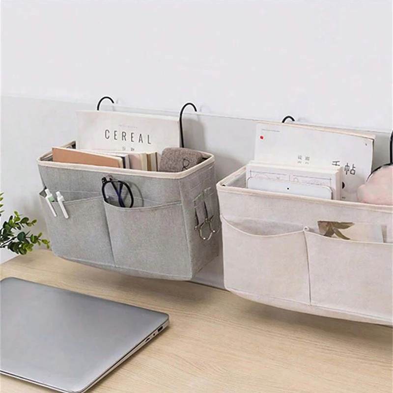1pc Dormitory Bedside Hanging Organizer, Multi-Pocket Storage Bag for College, Saves Space in Small Room, Dorm Essential
