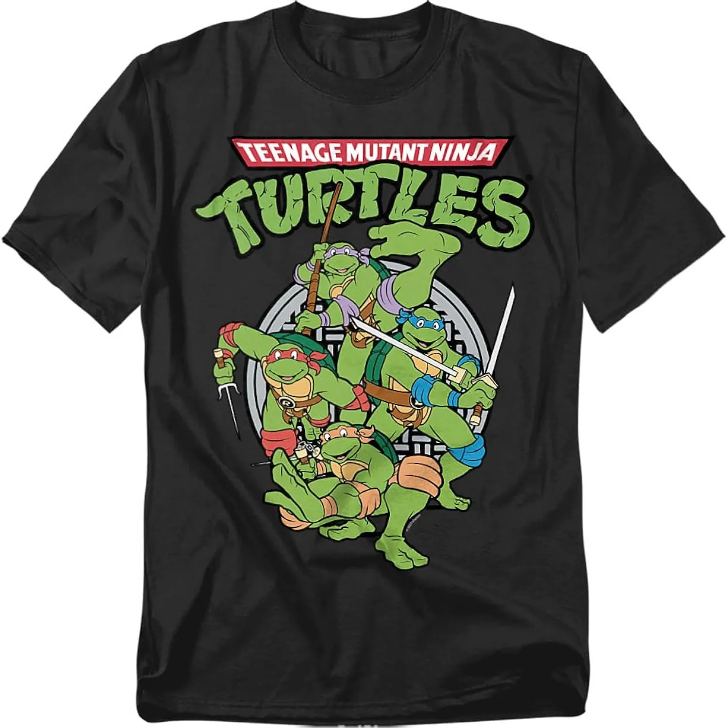 Teenage Mutant Ninja Turtles TMNT Group Unisex Adult T-Shirt Black Y2K aesthetic, Concert tee