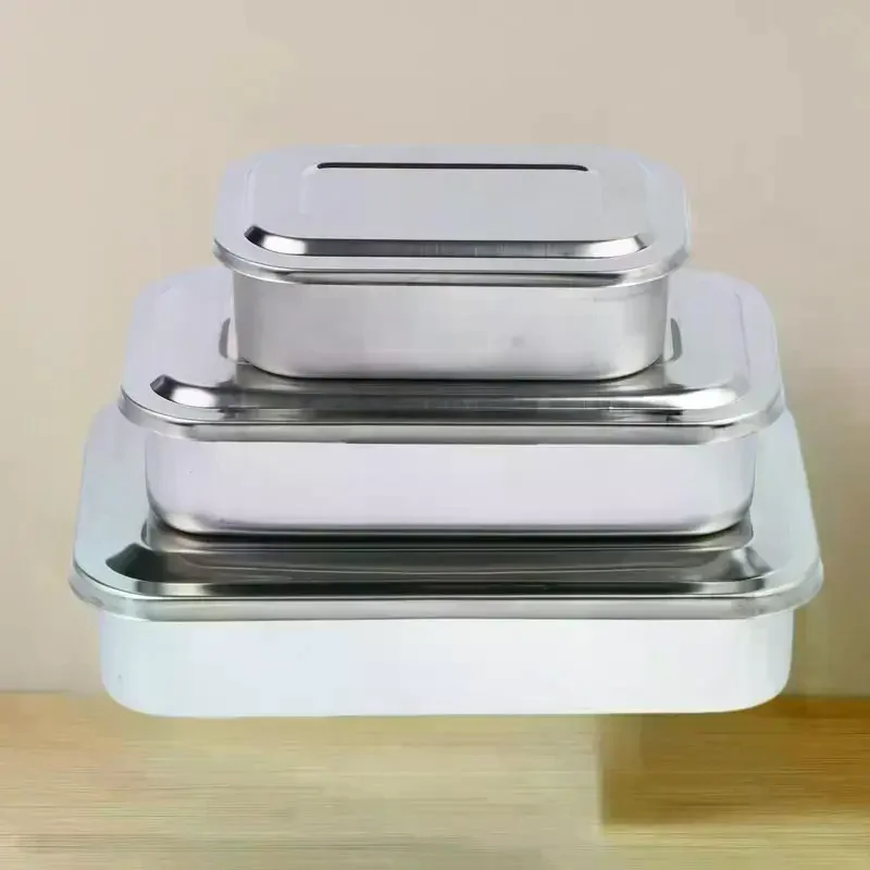 Dental Tray Surgical Nursing Lid Medical Equipment Steriliser Container For Dentist Storage Box Stainless Steel Instrument