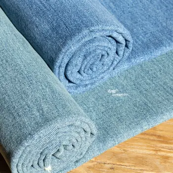 純棉水洗牛仔布,加厚款,適用於外套、褲子、服裝、時裝設計師手工DIY縫紉材料布料 10 最佳銷售 牛仔布 - №4