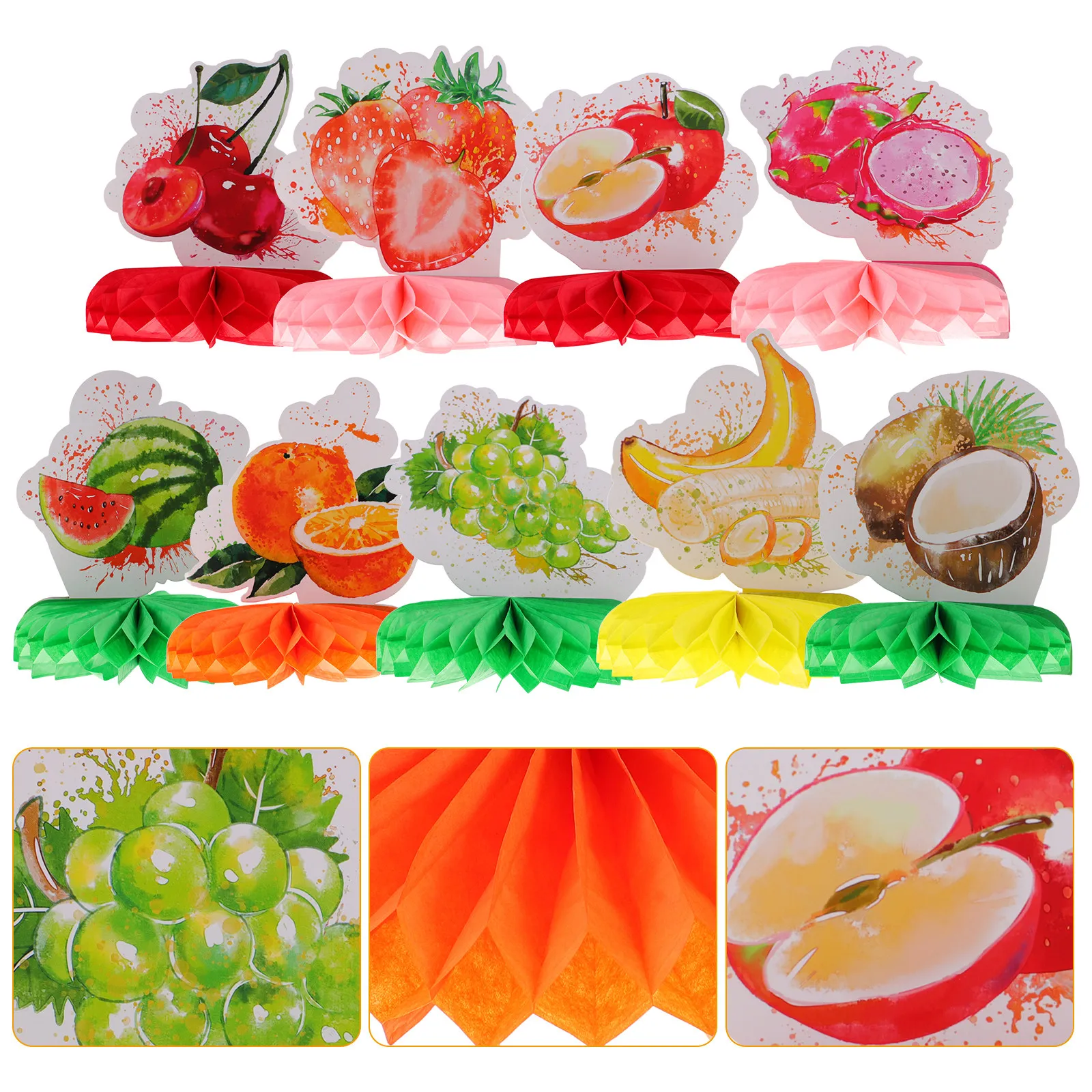 

Набор из 9 шаров-сот для декора: креативные бумажные украшения для рабочего стола, праздничный реквизит, украшения для вечеринок, бумажные декорации для стола