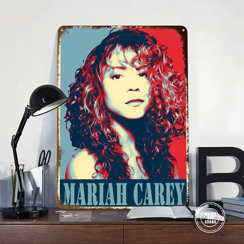 Mariah Carey Hope Style Metal Poster Perfect Gift for Fans Lovers Personalized Wall Art Metal Sign for Room Decorations Man Home