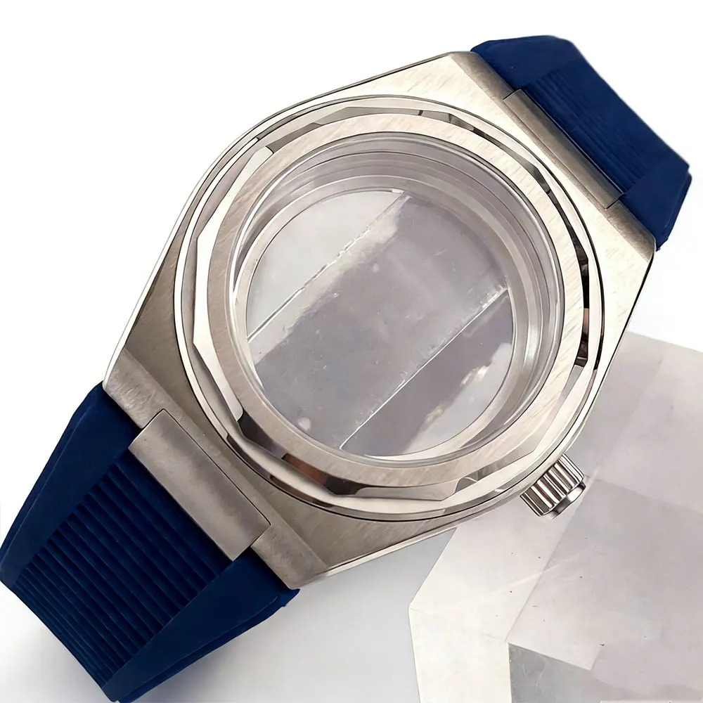 316L Stainless Steel NH35 Watch Case for Engineer Style Bracelet Rubber Sapphire for NH34 NH35 NH36 PT5000 ST2130 Watch Parts