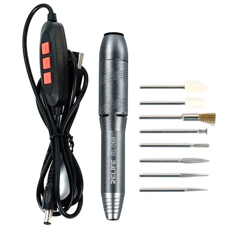 RELIFE RL068B 066 066A 068 Mini Smart Rechargeable Grinder USB Charge Motherboard Carving Cutting Multi Drills Phone Repair Tool