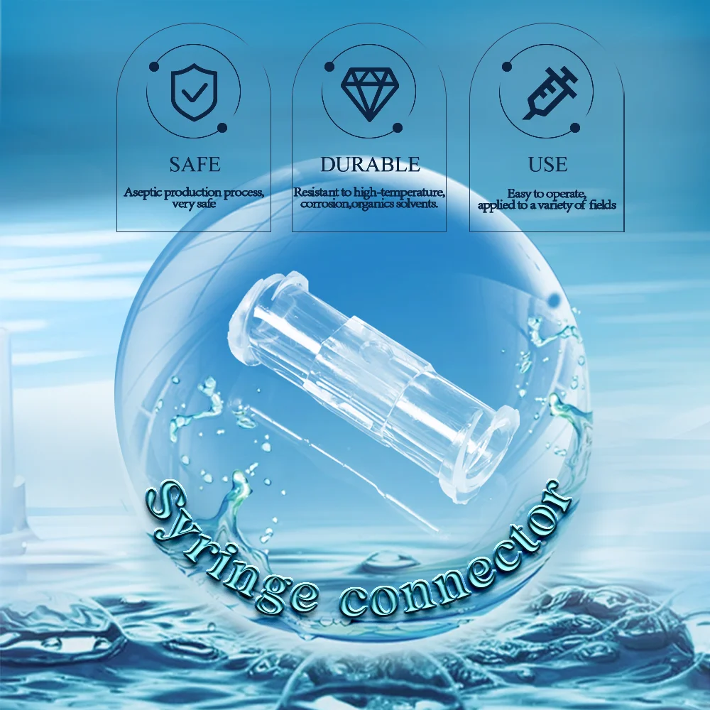 Luer Thread Connector Pp Material Transparent Syringe Double-Way Connector Easy And Durable Use In Sterile Environment Drug Guid