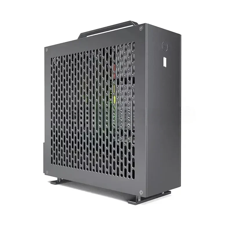 Lzmod 5 Liter A24-V5 2.0 Dual Slot Single Display 1U Netzteil Itx-Gehäuse mit Doppelfaser