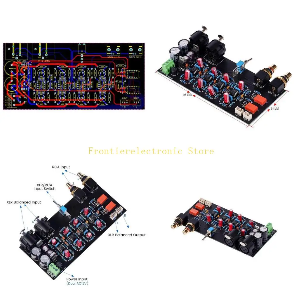G8DB entrada desequilibrada balanceada para placa saída balanceada AMP placa pré-amplificador estéreo