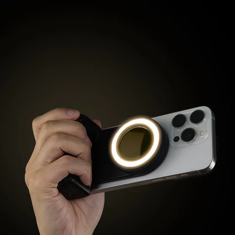 Магнитная ручка для смартфона со съемным пультом Bluetooth 30M с заполняющей подсветкой, стабилизирующая рукоятка для селфи и фотодержатель топ 12 рукоятка для камеры для iPhone - №2