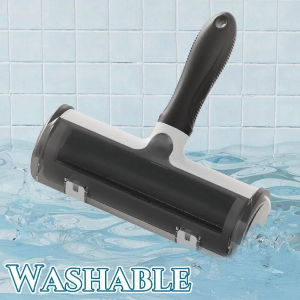 

Подвесная щетка для удаления шерсти домашних животных, моющаяся самоочищающаяся статическая роликовая щетка для ворса, многоразовый сборник шерсти для животных из тонких волокон