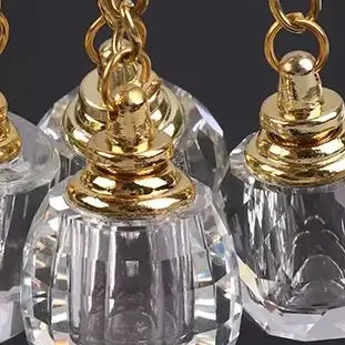 Elegant Mini Glass Perfume Bottle Keychain Portable Refillable Glass Bottle With Cap Keyring Ideal Gift For Girlfriend, Birthday