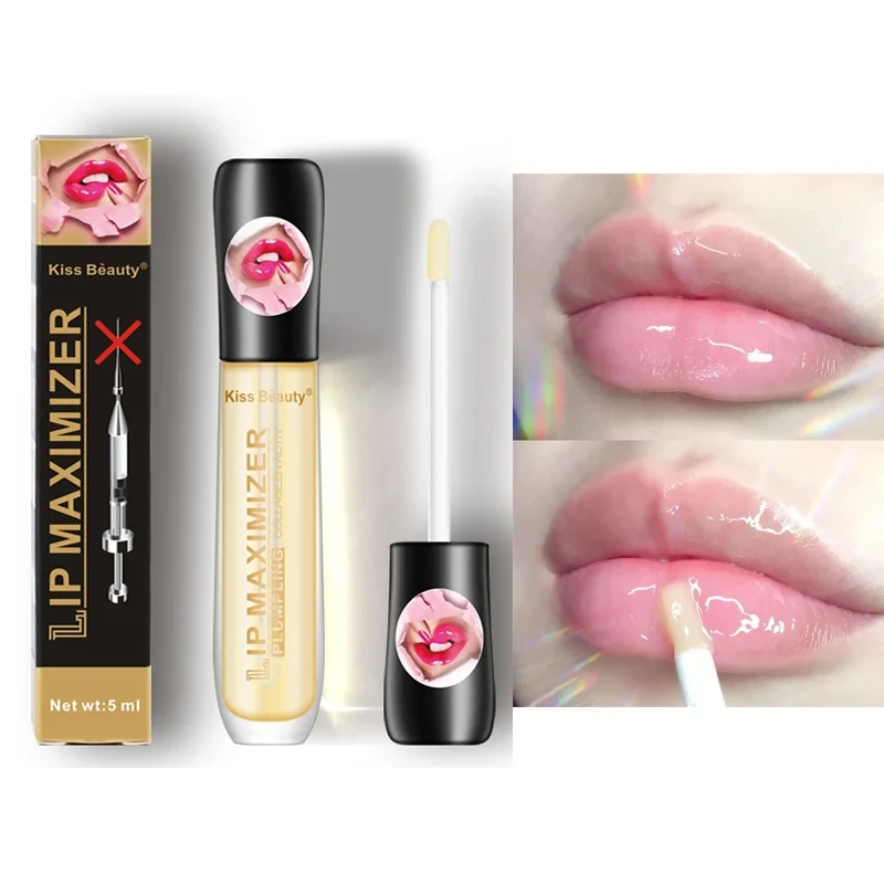 

Lip Gloss Transparent Plumping Lip Oil Moisturizing Repairing Reduce Fine Line Brighten Enhance Lip Serum Makeup Cosmetics