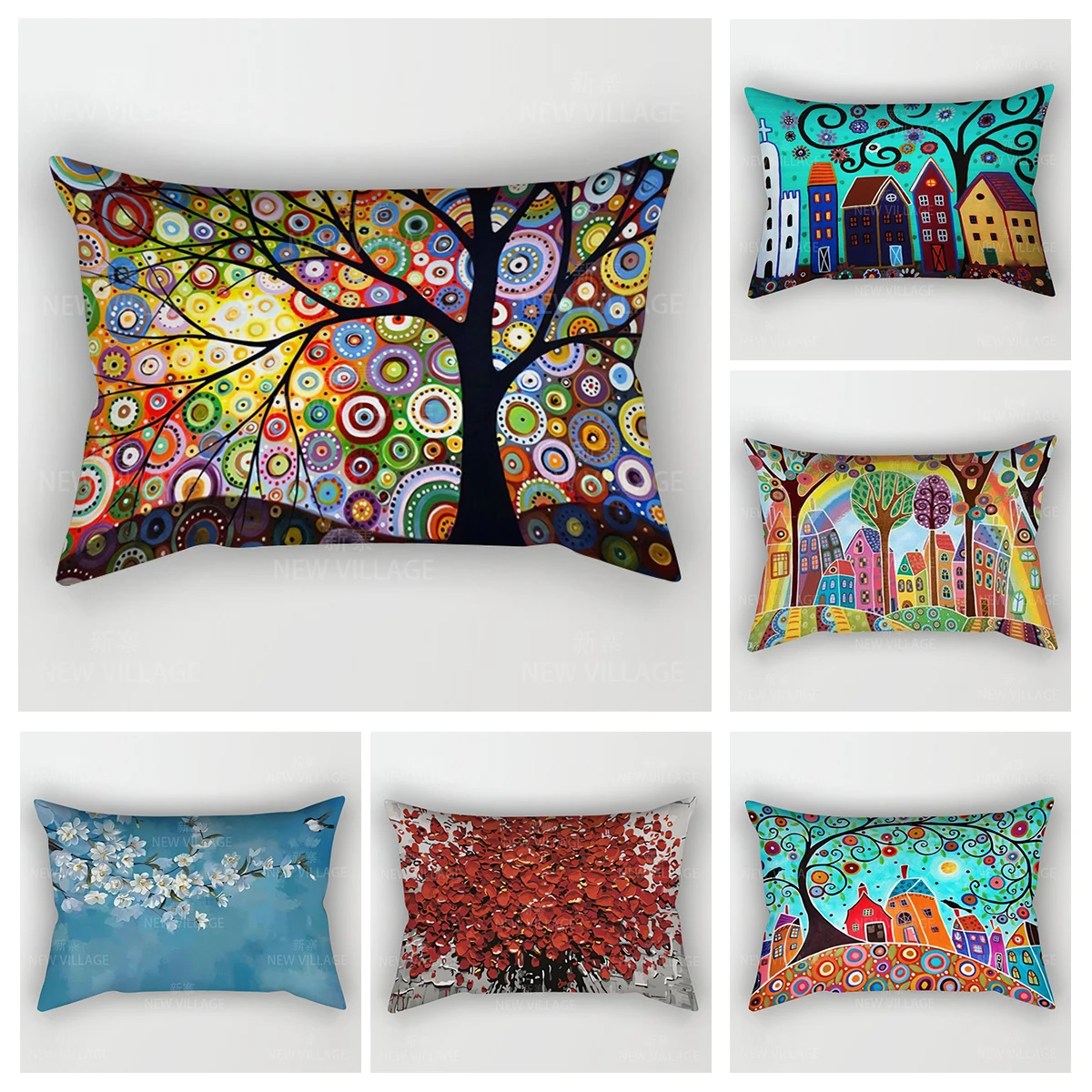 Home autumn decoration Oil painting style pillow cushion cover decorations throw pillow cover 30*50 pillowcase 30x50 40x60 50*70