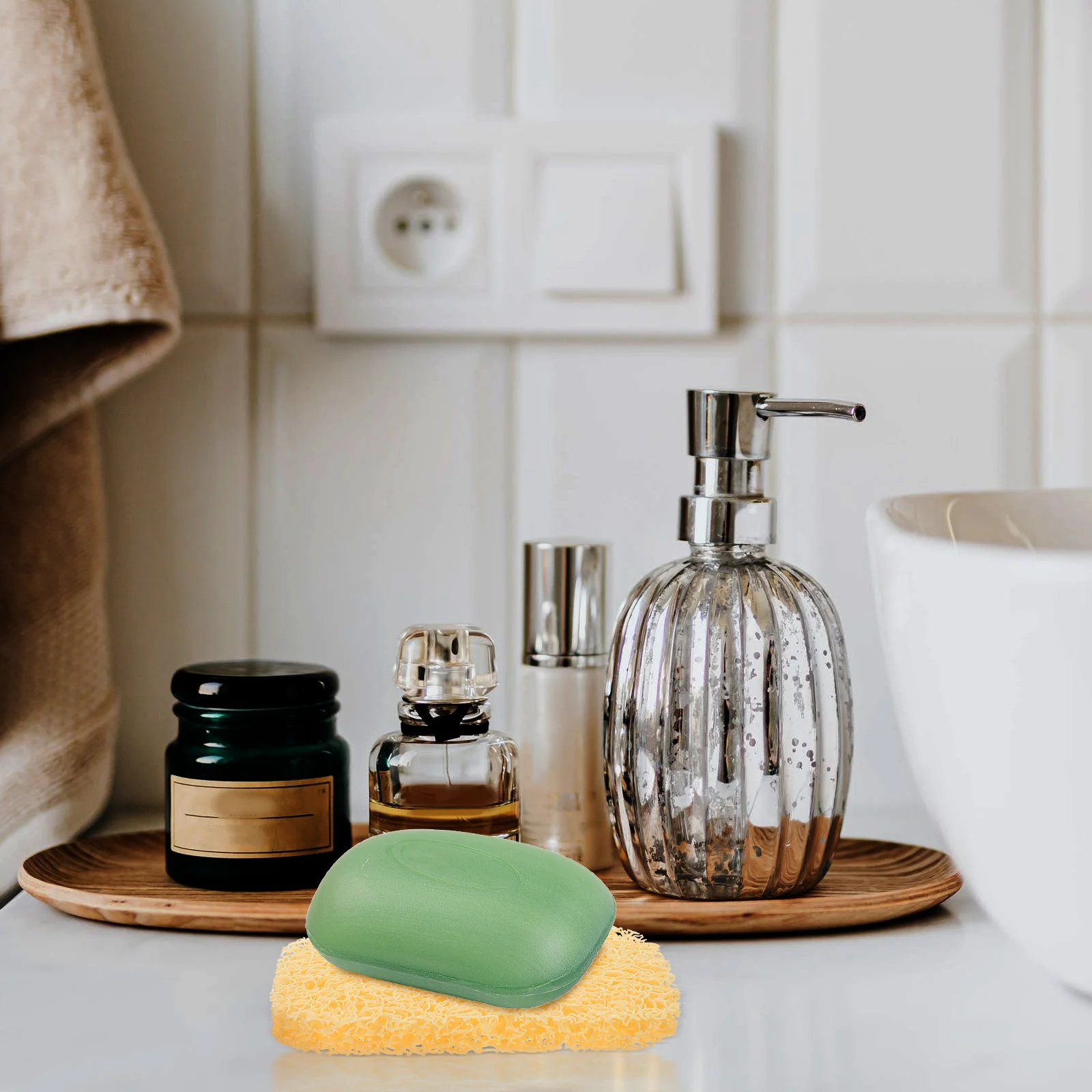 

6Pcs Practical Soap Saving Pad Non-slip Soap Draining Holder for Bathrooms