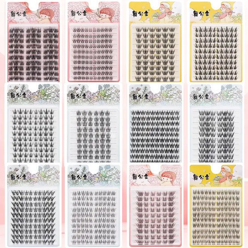 Hot Sale 10 Rows Individual Eyelashes 8-13mm Cluster Lashes Natural Anime False Kake Eyelashes Extension Makeup Tools