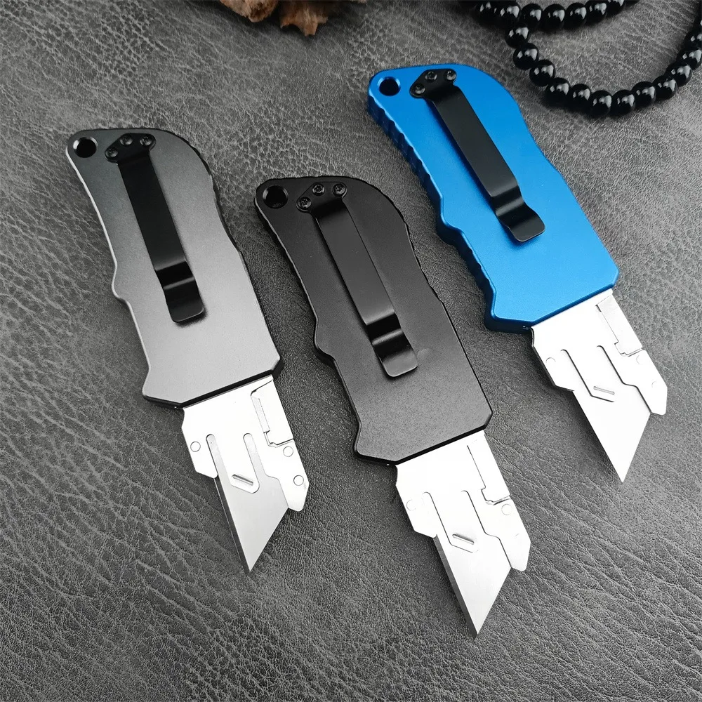 

Multifunctional EDC Knife Replaceable Blade Quick Opener Wallpaper Knife Outdoor Field Cutting Pocket Knife