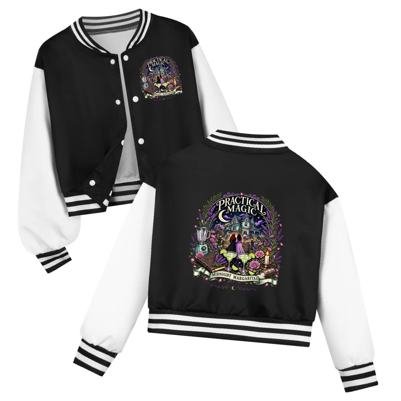 New Movie Practical Magic 2 Clothes Kids School Baseball Uniform Baby Girls Botton-up Jackets Children Clothing Boys Autumn Coat view 3