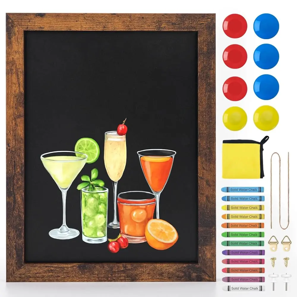 

Магнитная доска для письма, 9x12 дюймов, черная, для стены, сухостираемая, для школы, офиса, дома, меню для баров и ресторанов