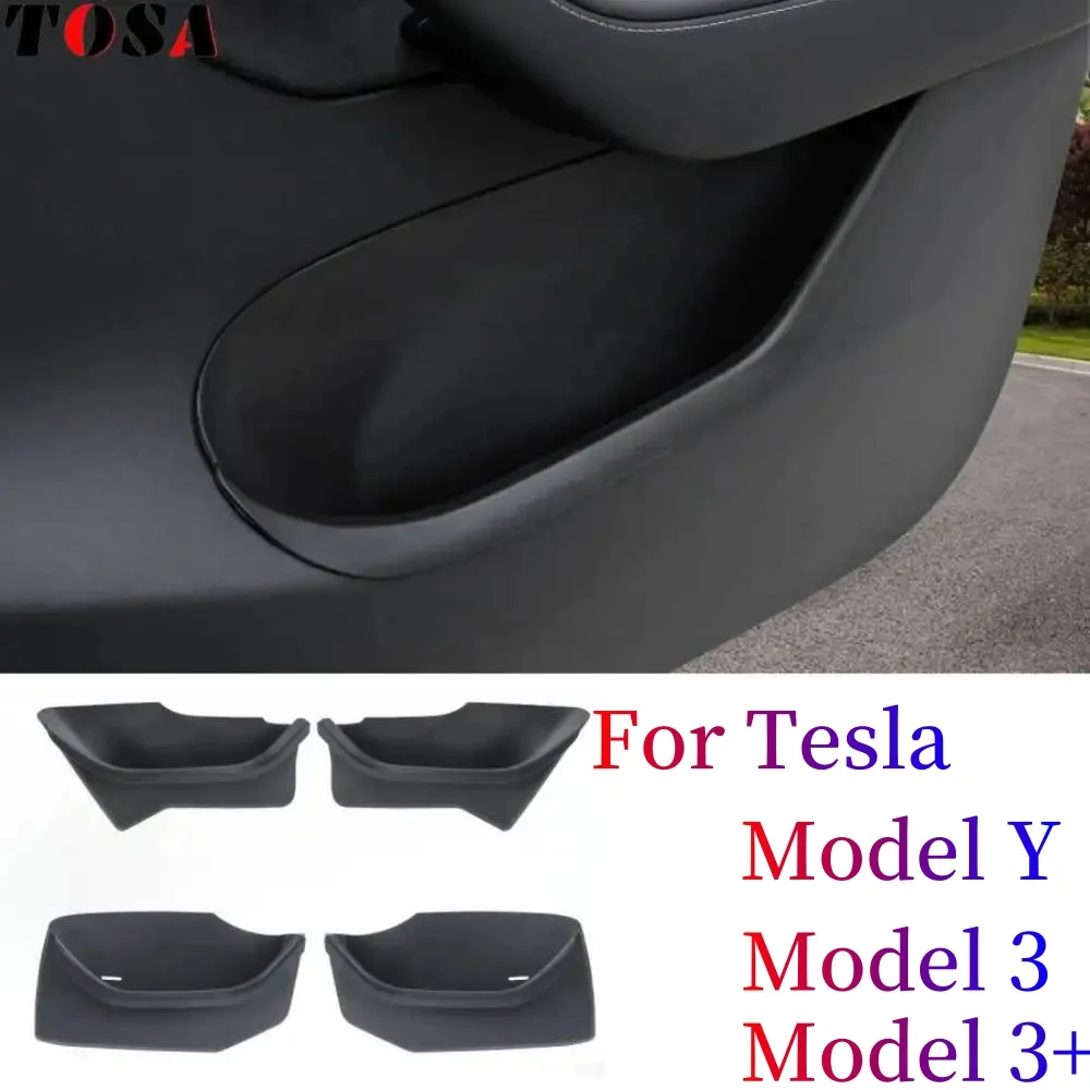 For Model 3 Y Door Side Storage Organizers for 2024 Tesla Model 3 Highland Waterproof Box Pocket Slot Tray Protector Accessories