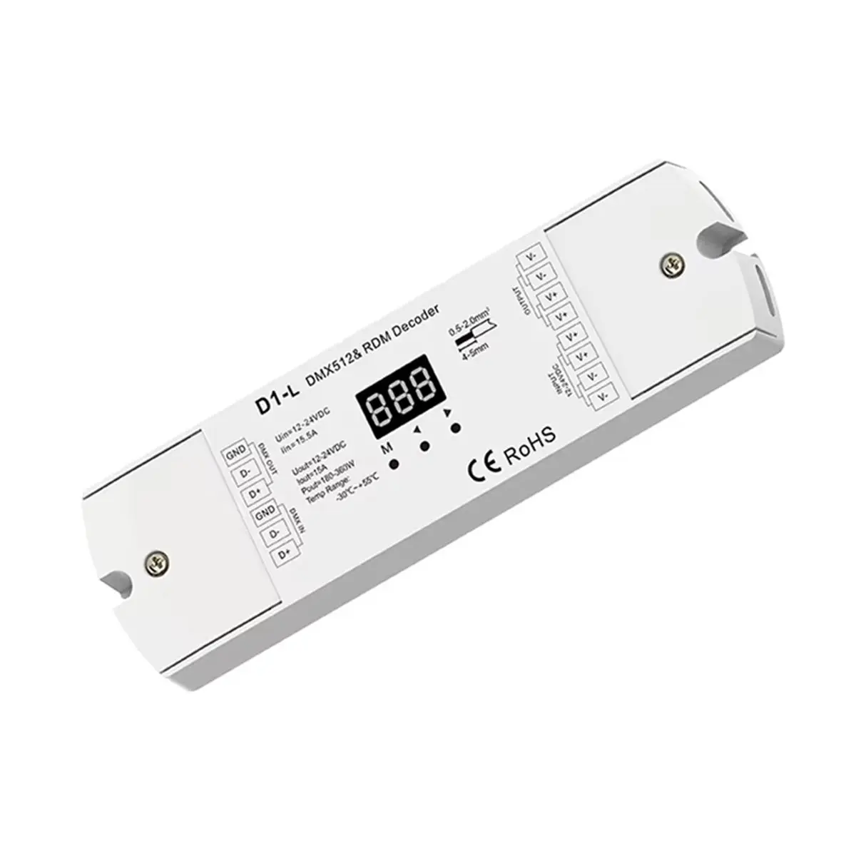 L63A DMX512 Decoder D1-L 1 Channel DMX512 RDM Decoder Receiver LED Dimmers with Digital Display Controller