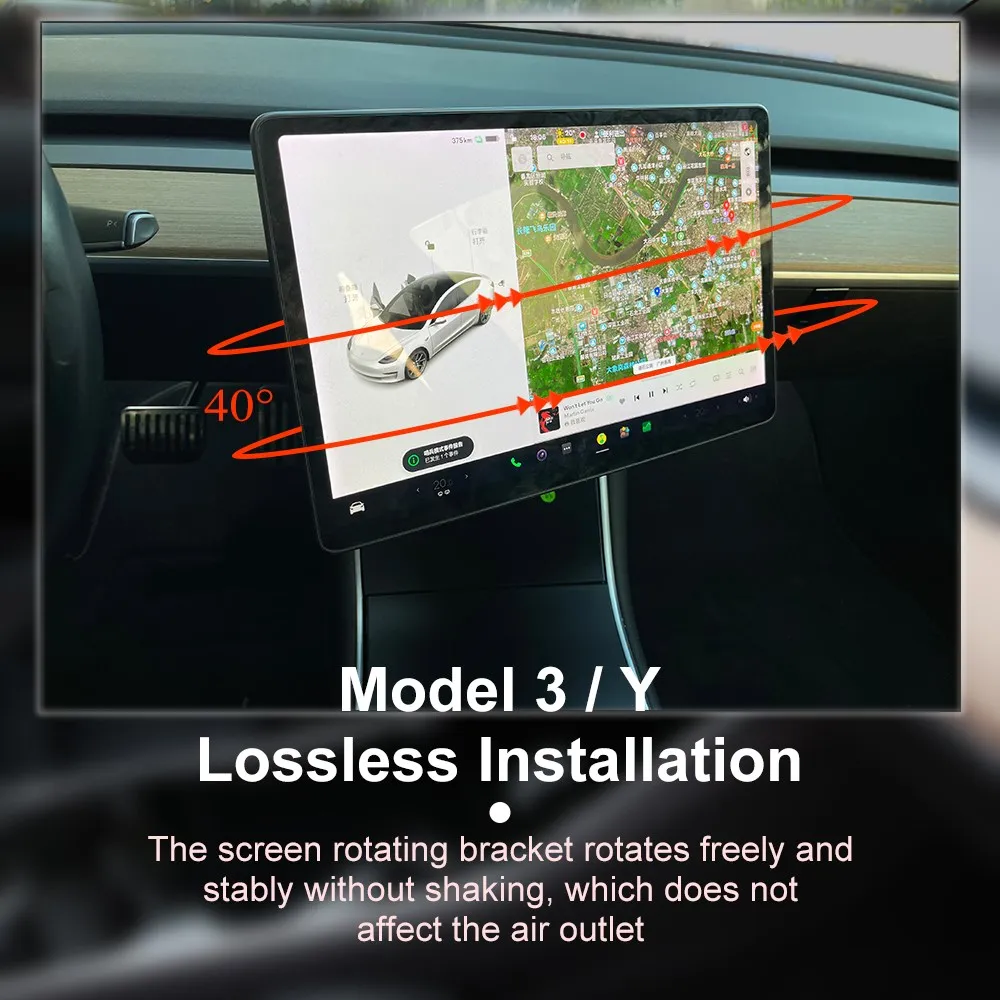 Swivel Mount for Tesla Model 3 2023-2017 Tilt Screen Rotate Display Bracket Model Y 2024 Rotary Monitor Switch Accessories