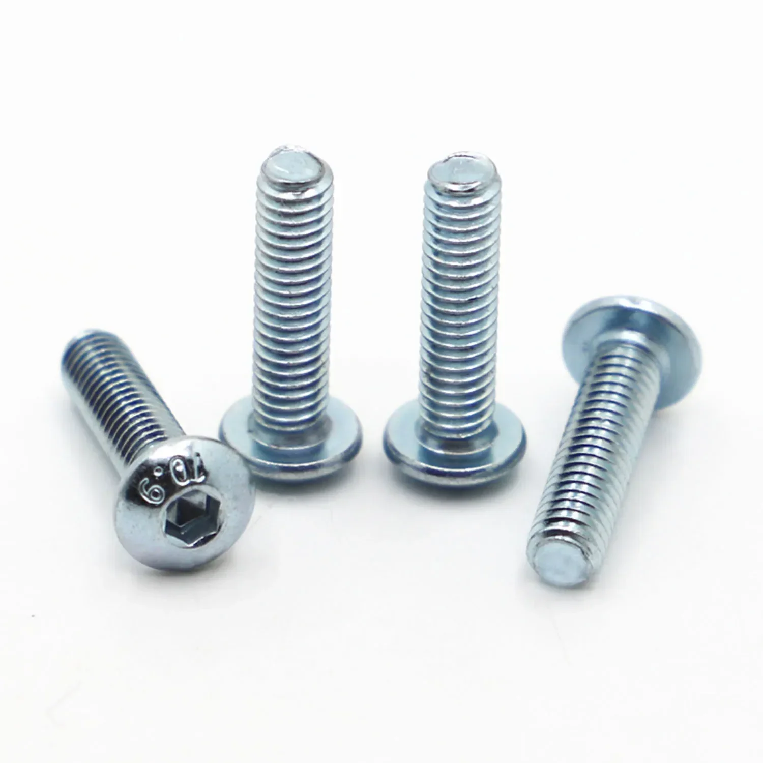 Zinc Plated Steel Allen Socket Head Screw M3 M4 M5 M6 M8 M10 Hexagon Socket Button Head Screws