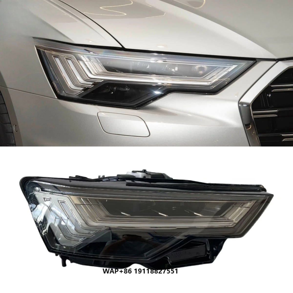 

Для A6 C8 матричные фары в сборе 2019-2024 A6L левые и правые оригинальные фары светодиодные дневные ходовые огни